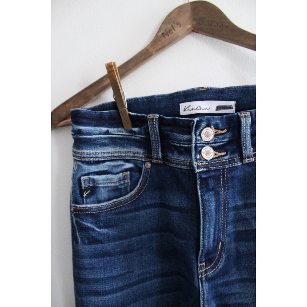KanCan Fringe Frayed Straight Ankle High Rise Ripped Jeans 25 0 - Picture 4 of 12